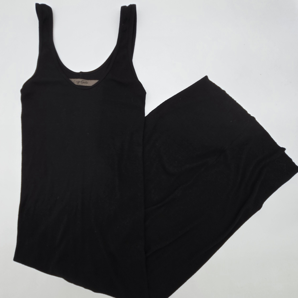 Enza Costa Black Women's Rib Tank Dress Size XS